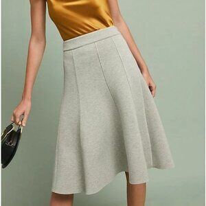 Anthropologie Maeve Gray Renna A-Line Skirt Size 4